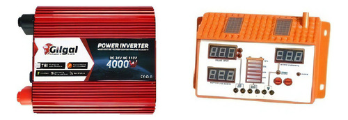 Kit Inversor 4000w 24v 110v E Controlador De Carga 40a