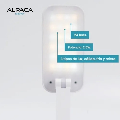 Imagen 4 de 7 de Lámpara Velador Portátil Escritorio C Batería Recargable Usb