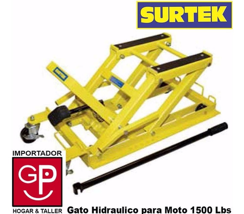 Gato Carro Hidráulico Para Moto 1500 Lbs. Surtek