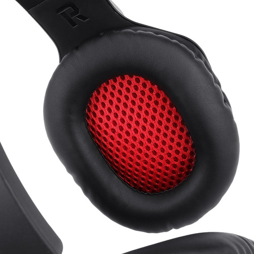 Imagen 2 de 2 de Diadema Gamer / Headset - H220 Themis Pc Ps4 3.5m - Redragon Color Negro/rojo