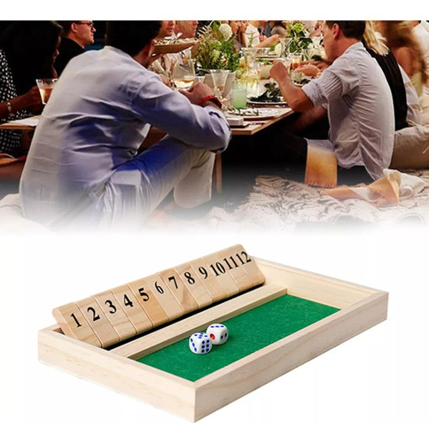 Lj Para Juego De Dados De Madera Cierra La Caja, Tablero De
