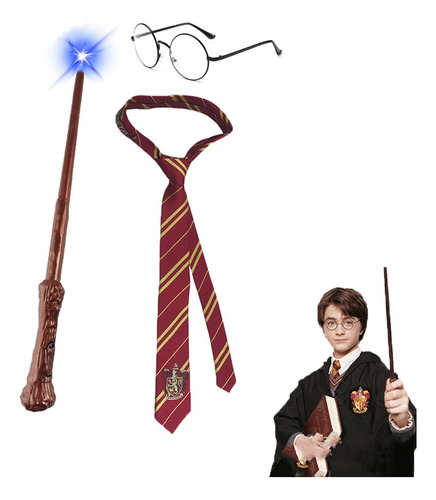 Varita Harry Potter Con Luz Incluye Unos Lentes Para Disfraz