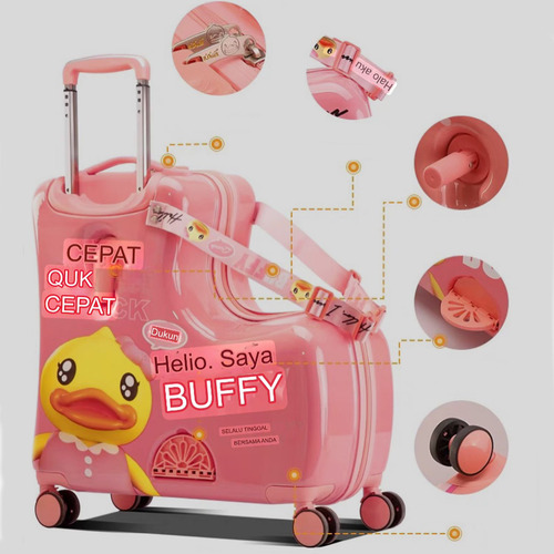 Maleta B.duck Bd584 54x54x24 Cm Amarilla 35l 4 Ruedas