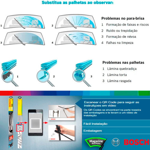 Par Palheta Original Bosch Tucson 2018 A 2022 Aero Preto