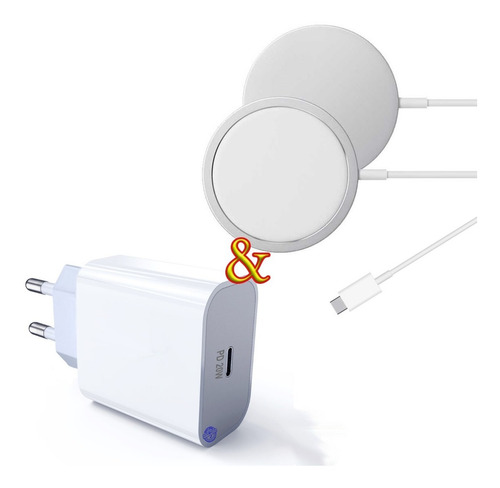Cargador Inalámbrico Para iPhone Magsafe 14 13 12 Ficha 20w
