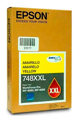 Cartucho De Tinta Epson T748xxl Yellow 69ml