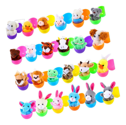 24 Huevos De Pascua Coloridos Con Juguetes Para Rellenar