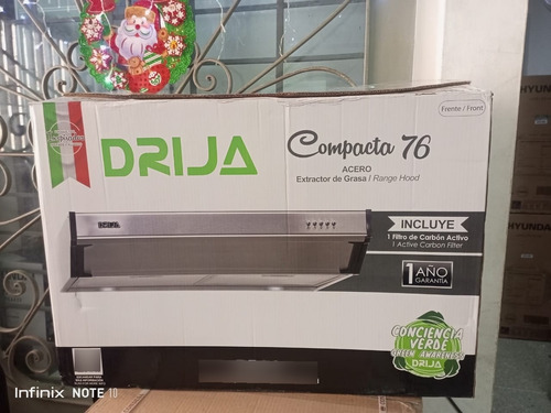 Campana 76 Cm, Compacta Con Extractor De Grasa Marca: Drija