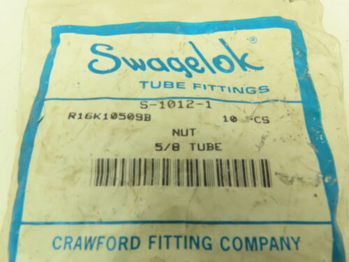Swagelok S-1012-1 Tube Fitting Compression Nut 5/8 Tube Ssc