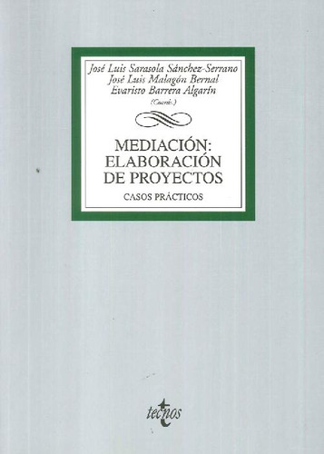 Libro Mediación: Elaboración De Proyectos. Casos Prácticos D