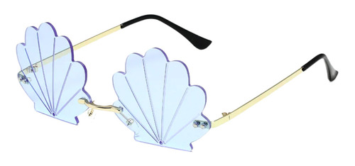 Gafas Lentes De Sol Con Diseño Conchas Marinas Tendencia