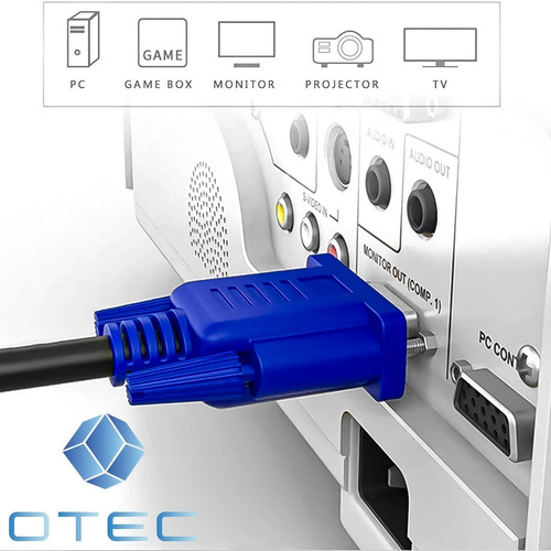 Cable Vga Calidad Superior Monitor De 3m Con Filtros - Otec