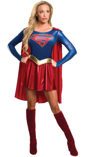 Disfraz Para Mujer Superchica Talla L Halloween 