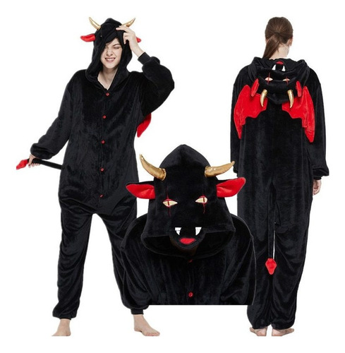 Pijama De Disfraz De Diablo, Pijama De Dibujos Animados Con