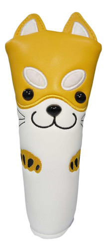 Golf Blade Putter Headcover Patrón De Perro Golf Amarillo