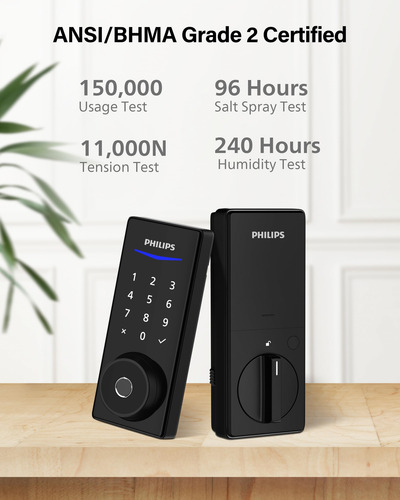 Cerradura De Puerta Con Huella Dactilar Philips, Cierre De E