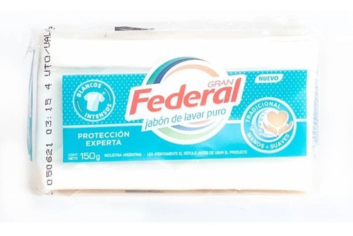 Jabón Pan Blanco Gran Federal Ropa Delicada 150gr (5749)
