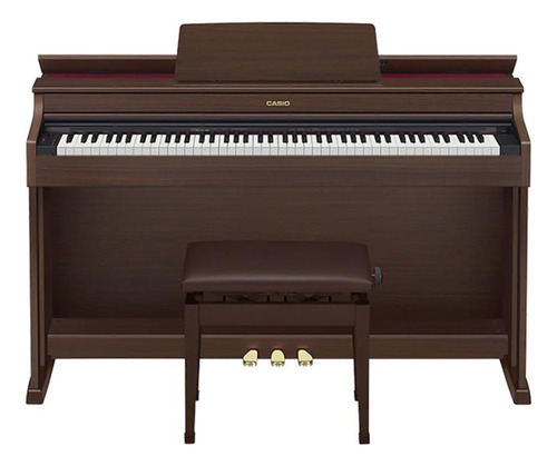 Piano Digital Casio Celviano Ap-470 C/ Movel E Banco Marrom