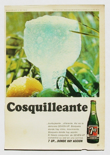 Seven Up Publicidad Antigua Mexicana De 1966, Papel