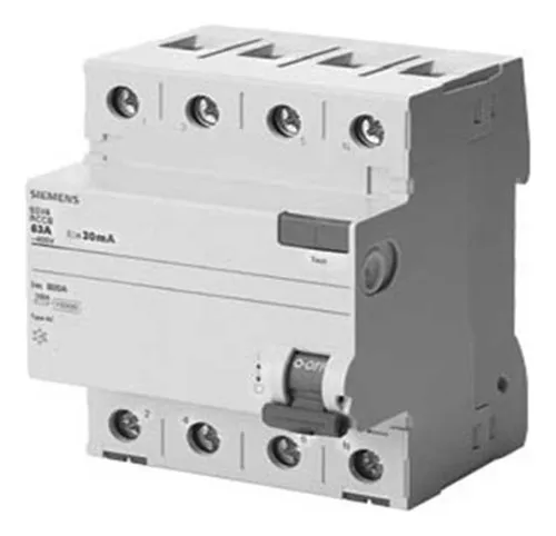 Disyuntor Diferencial 4x80a 30ma Siemens 5sv4347-0 Ac