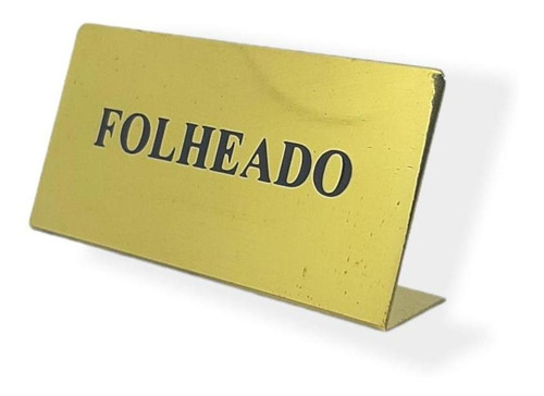 Placa De Metal Latão Grd Folheado