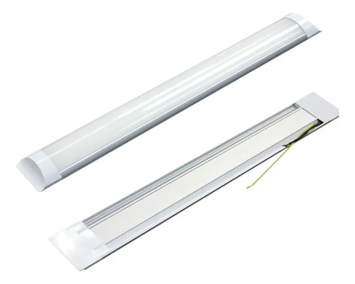 Luminária Slim Flat Led Linear Calha 120cm 6500k 40w Premium Cor Branco Frio 6500k 110V/220V