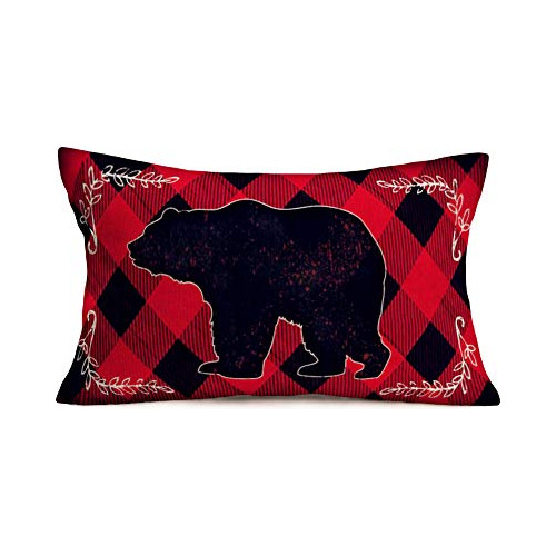 Fundas De Almohada Del Oso De California, Decoración C...