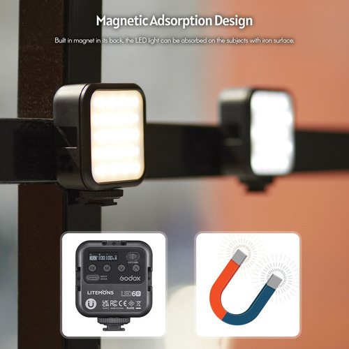 Lámpara De Luz Led Godox Litemons Led6r Rgb Pequeña P/video
