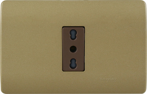 Enchufe Simple 2p+t 10/16a 250v Dorado Emb Genesis