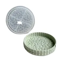 Comprar Molde De Silicona Para Resina Epoxi O Yeso Bandeja Textura