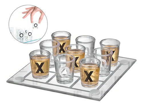 Jogo Da Velha Tabuleiro Shots Bebidas Com 9 Copos Divertido