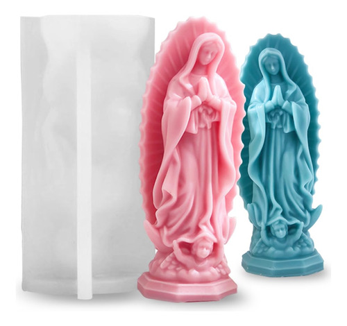 Molde De Silicona Para Estatua Religiosa De La Virgen Maria,