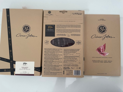 Imagen 5 de 5 de Jamón De Bellota En Fetas 100%ibérico Cinco Jotas X2 En Caja