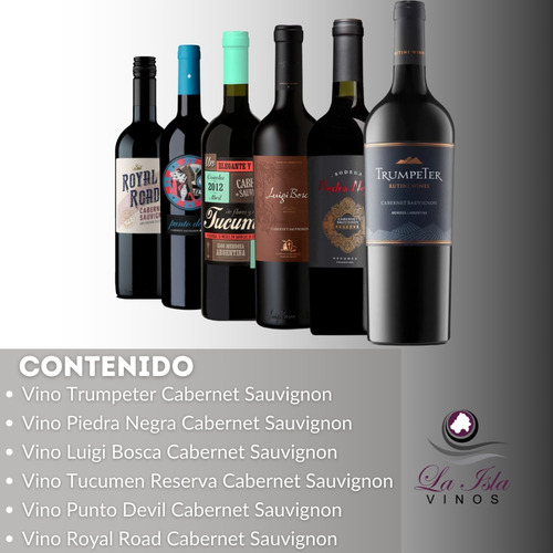 Imagen 3 de 10 de Vino Trumpeter + Piedra Negra. Combo Mix Cabernet Sauvignon