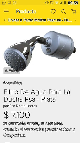 Filtro Ducha Psa