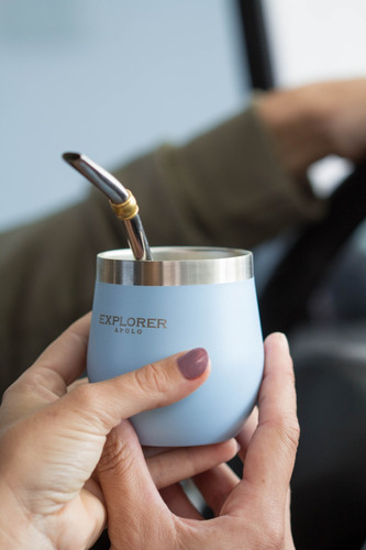 Mate Acero Inoxidable Celeste - Explorer T2 Celeste