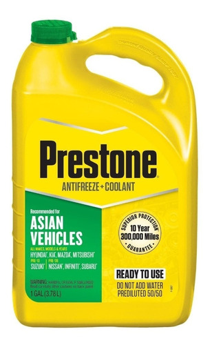 Prestone Antifreeze/coolant 50/50 Asian Verde