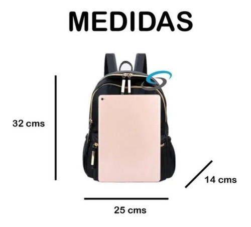 Imagen 9 de 10 de Bolsa Mochila De Moda Impermeable Cierre Antirrobo M005