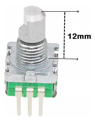 Potenciometro Encoder Rotativo 5 Pines Con Push Switch 12mm