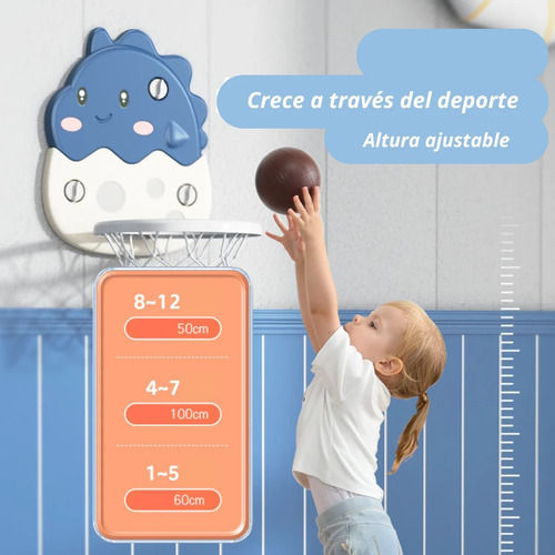 Aro De Basketball Para Niños Dinosaurio Infantil Ajustable