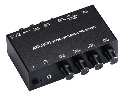 Anleon Mx200 mezclador De Linea Estereo Cuatro Canales