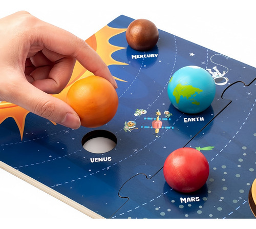 Juguetes Educativos De Rompecabezas Del Sistema Solar Para N