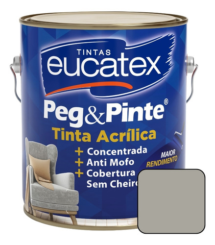 Eucatex Peg & Pinte cor elephant acabamento fosco 3.6L