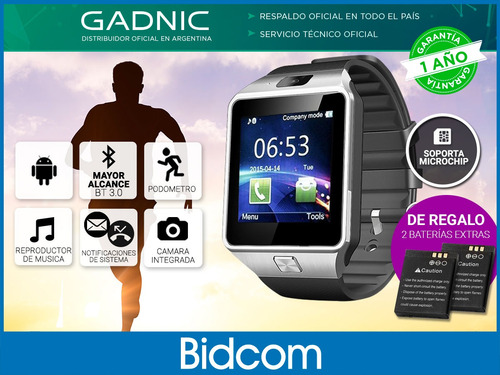 Smartwatch Reloj Inteligente Gadnic Telefono Llamadas Chip