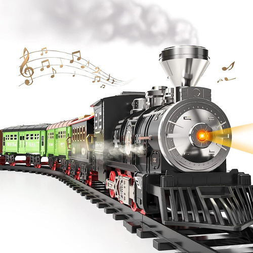 Temi Gran Train Set: Juguetes De Tren Eléctrico Con Vapor, L