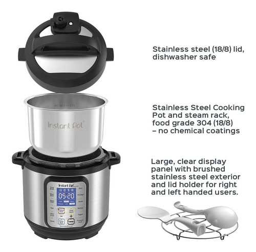 Olla A Presión Eléctrica Instant Pot Duo Plus 9 En 1, 3 Litr