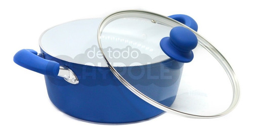 Cacerola Ceramica Hudson 24 Cm Induccion Color Azul Azul