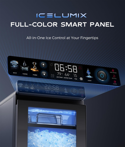 Máquina De Fazer Gelo Ecozy Smart Nugget 20kg/24h Com Smart
