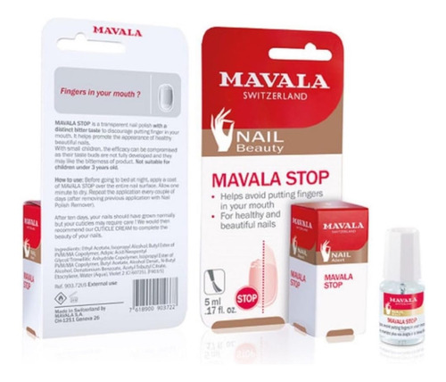 Tratamiento De Esmalte De Uñas Mavala Stop Deterrent 5ml Transparente