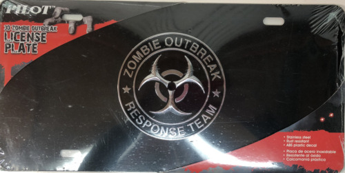 Pilot 3d Zombie Outbreack License Plate #lp-218 2pcs (8e Cck